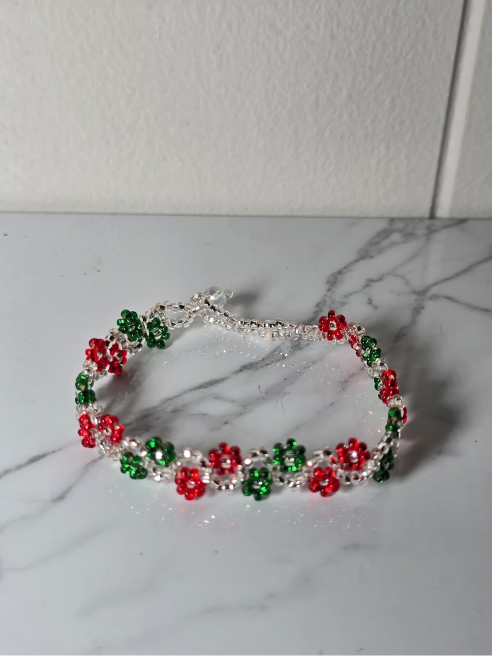 Huichol Beaded Flower Bracelet